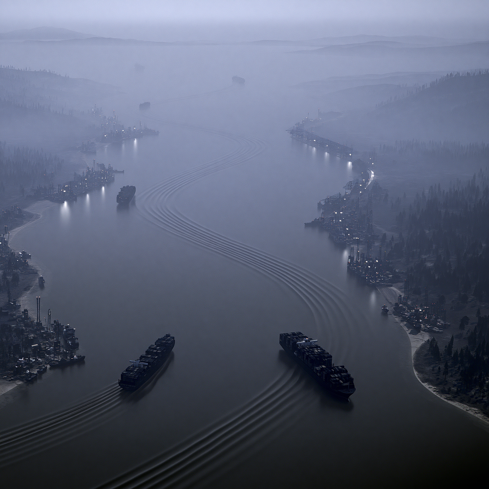 Strategic maritime corridor illustrating sovereign infrastructure systems