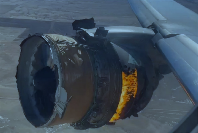 United Airlines Flight 328 returned to Denver on 20 February 2021 after a fan blade failure damaged the right engine shortly after departure.